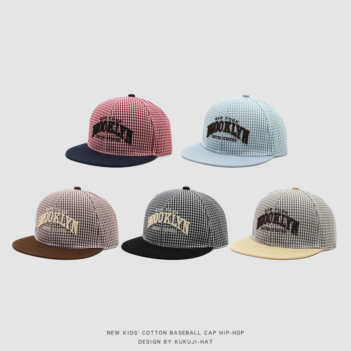 Wholesale Kids Baseball Cap Striped Hip Hop Flat Brim Unisex Outdoor Sun Hat For Boys Girls Casual Chic Party Cap
