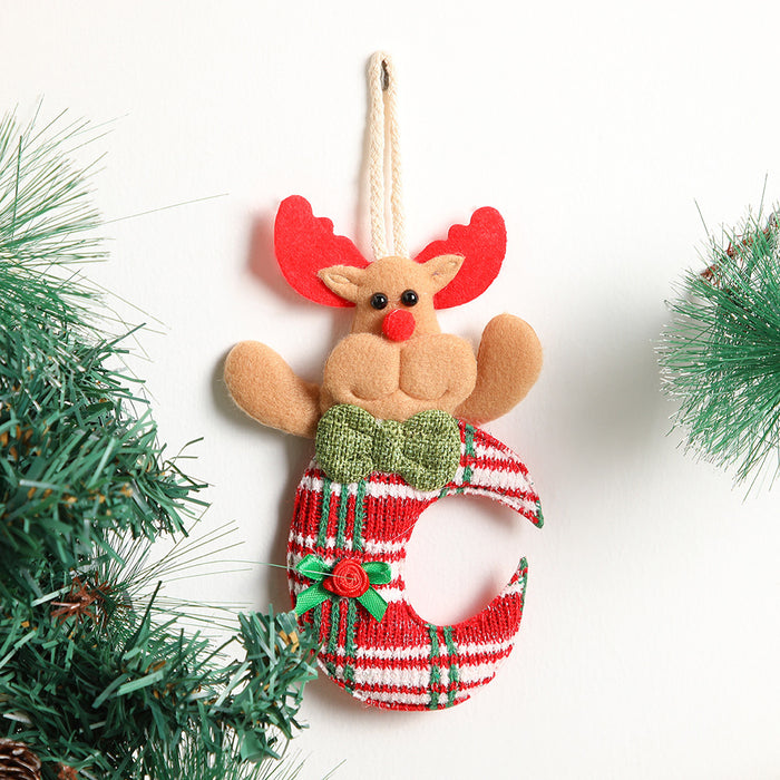 Wholesale Christmas decoration pendant  door hanging ornament Christmas holiday decoration pendant hanging ornament
