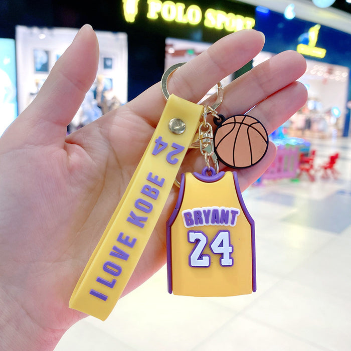 Wholesale Metal Soccer Star Cartoon Keychain Decorative Car Key Accessory MOQ≥2