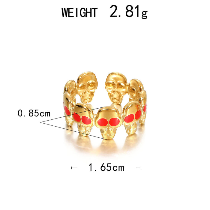 Wholesale Stainless Steel Serpent and Skull Motifs Rings