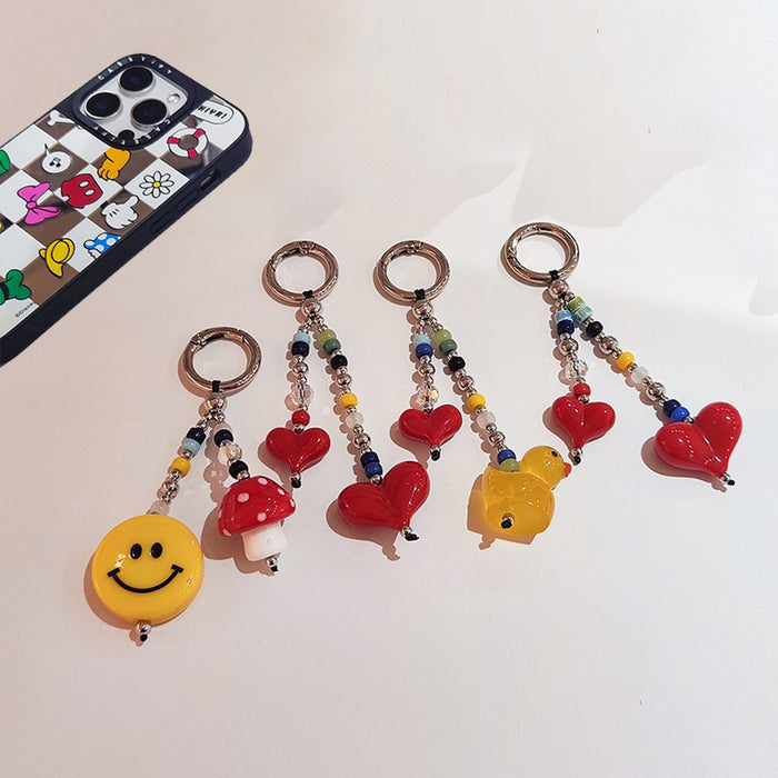 Wholesale  Keychain Love Key Chain DIY Hanging Ornaments Girls  Bag Small Pendant