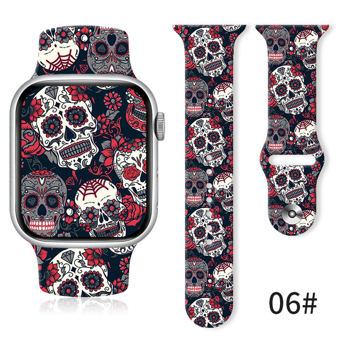 Wholesale Printed Silicone Watch Strap Wristband JDC-WD-NuoQi043