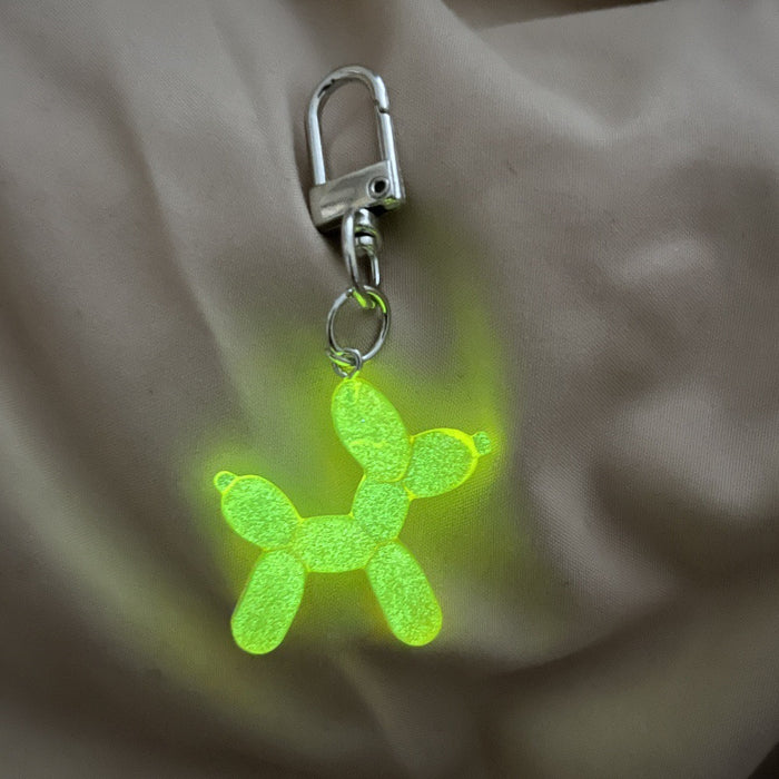 Wholesale Laser luminous ball dog key chain