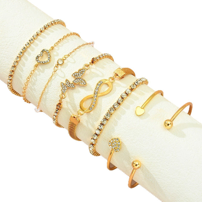 Wholesale Figure-8 Knot Diamond-Inlaid Butterfly Bracelet
