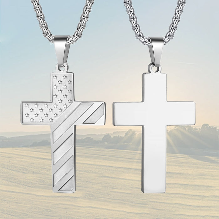 Wholesale Cross necklace stainless steel chain pendant