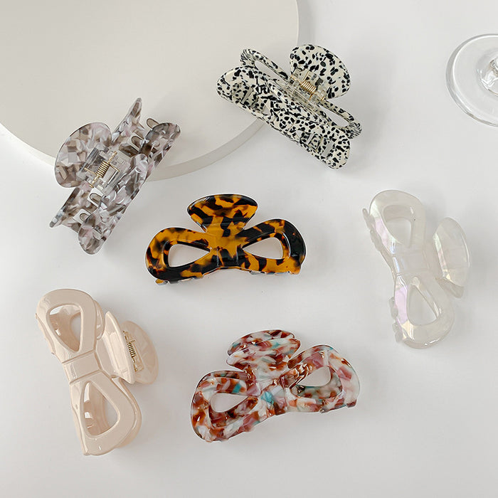 Wholesale Hollow Bow Hair Accessories Acetic Acid Hairpin Medium Back Head