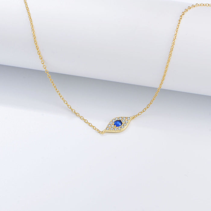 Wholesale Accessories Devil's Eye Necklace Fashion Light Luxury Niche Personality High End Neckland Stainless Chain Wholesale