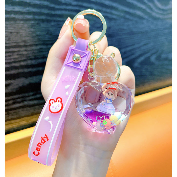 Llavero de botella de perfume de aceite al por mayor Mermaid JDC-KC-GSWA011