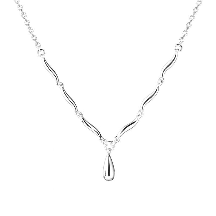 Wholesale Niche irregular geometric necklace, light luxury fashion water droplet pendant, collarbone chain