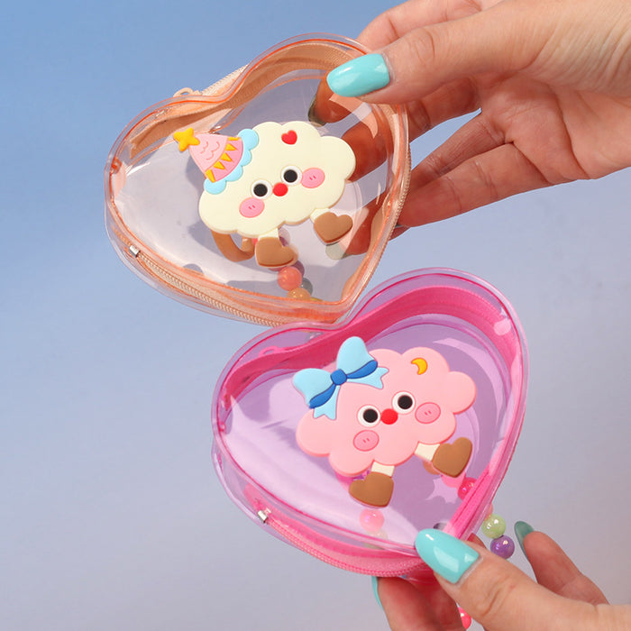 Wholesale Cute Cloud Design Transparent PVC Wallet Trendy Coin Purse Fashion Accessory For Gift And Resale
