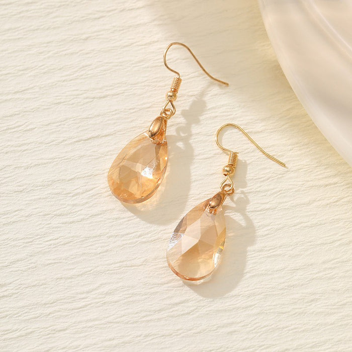 Wholesale Drop-shaped Inlaid Cat's Eye Earrings