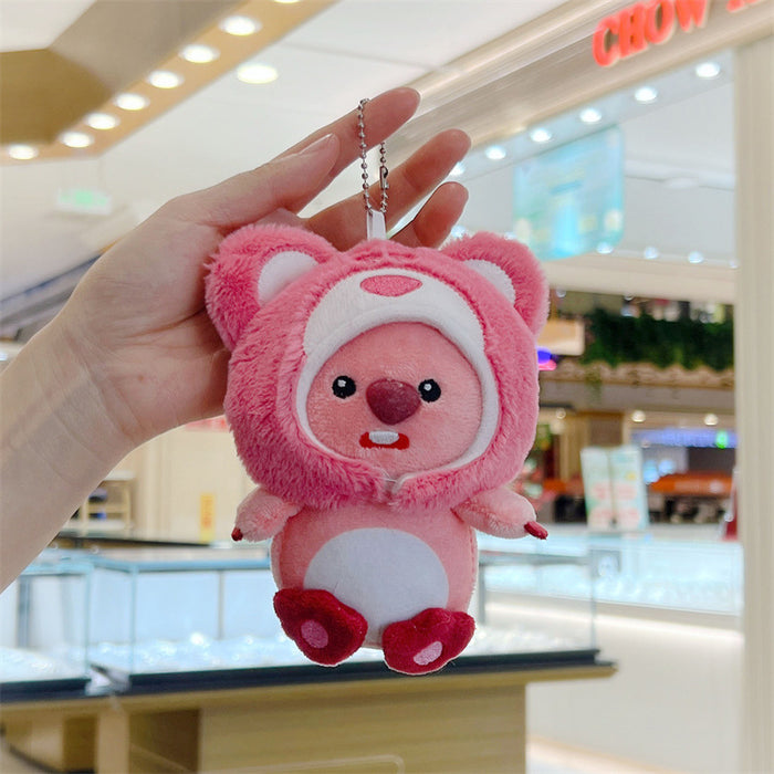 Wholesale  Cute Beaver Pendant Plush Toy Doll  Bag Pendant Keychain