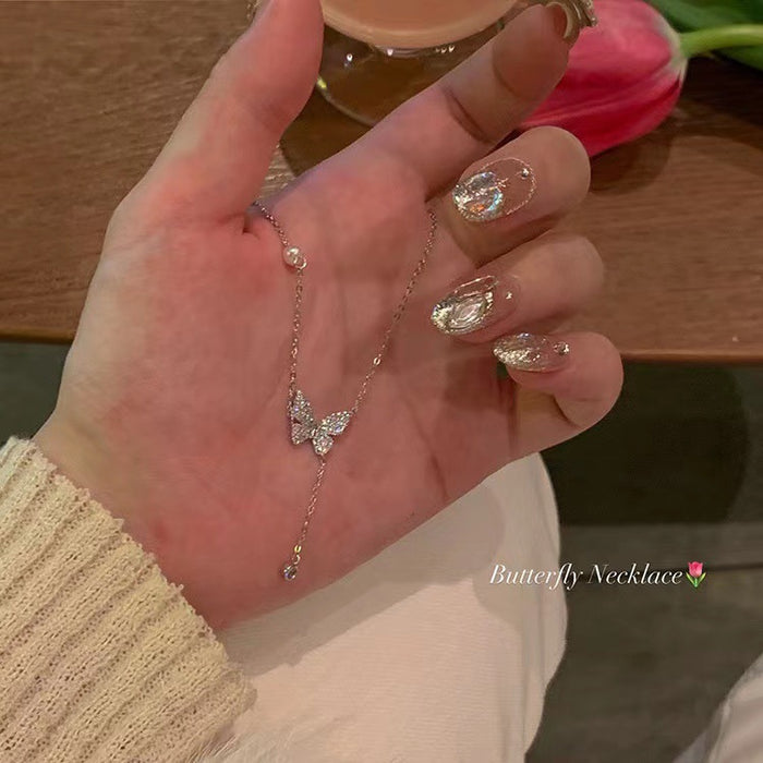 Wholesale  Butterfly Pendant Necklace   Women's Neck Chain