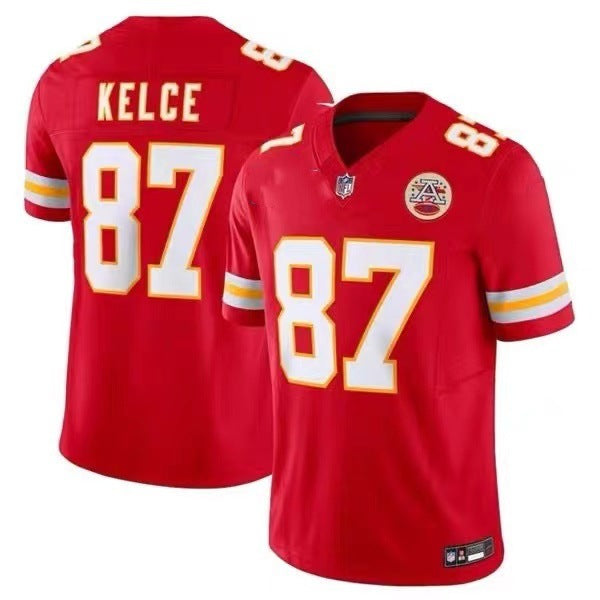 Wholesale NFL Football Uniforms Chiefs No. 87 KELCE No. 15 No. 10 PACHECO No. 25 Embroidery JDC-CTS-HF001