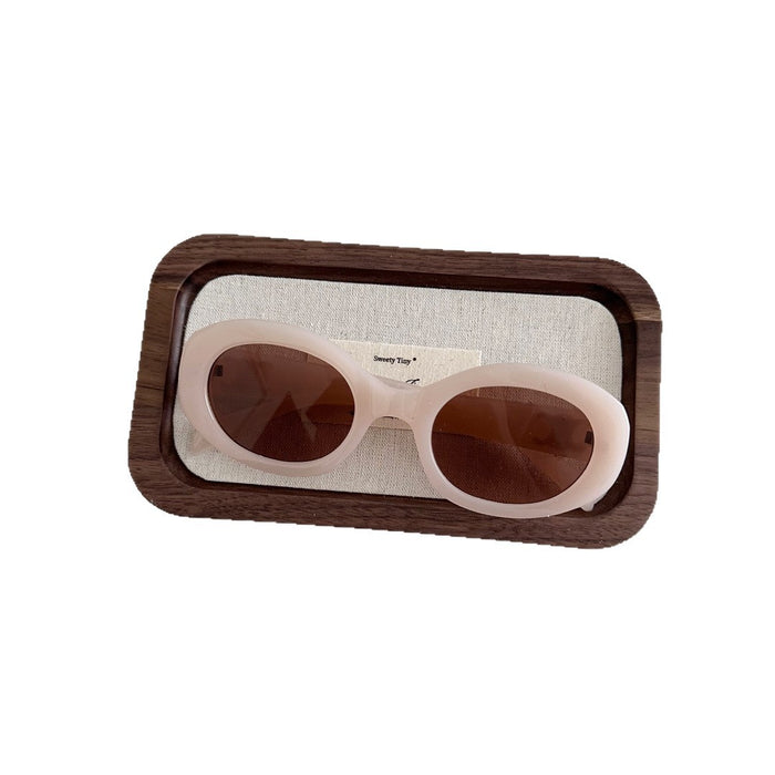 Wholesale New retro oval frame sunscreen sunglasses for outdoor travel with a high-end feel