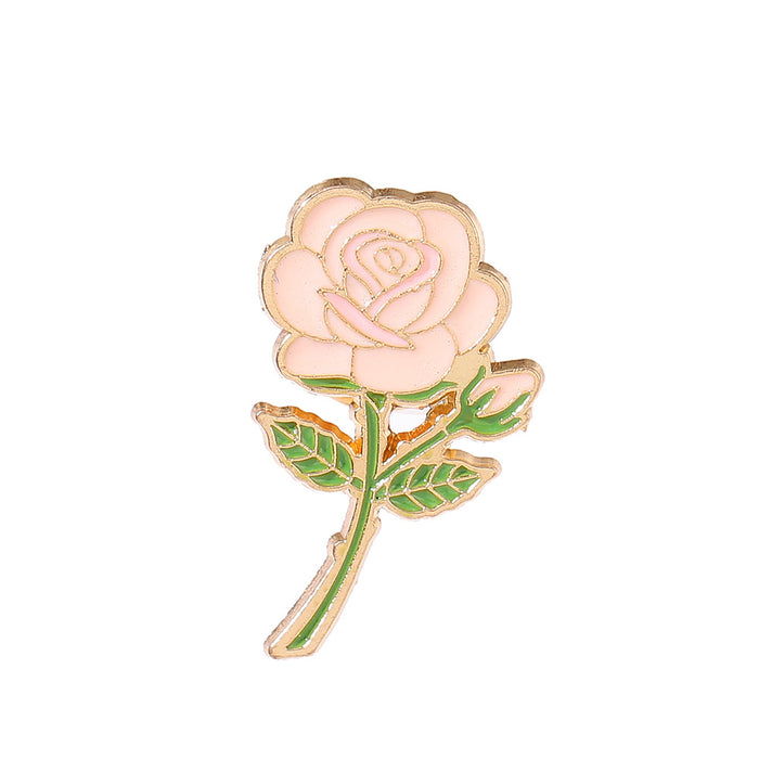 Wholesale Chic Metal Brooch Pin Trendy Elegant Flower Badge For Valentine Wedding Party Boutique Accessory