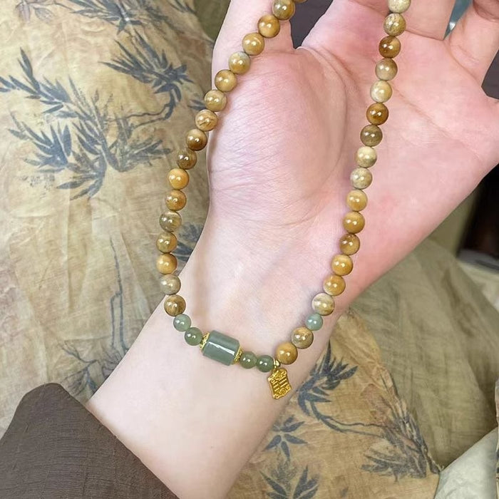 Wholesale Original niche design double-layer stacked bracelet with exquisite and high-end bead design