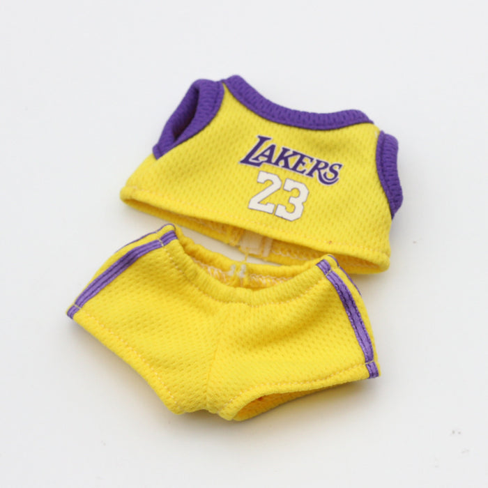 Wholesale 17cm  Baby Clothes Basketball Clothes Basketball Uniform Macaron Jersey First and Second Generation Universal Practical Doll