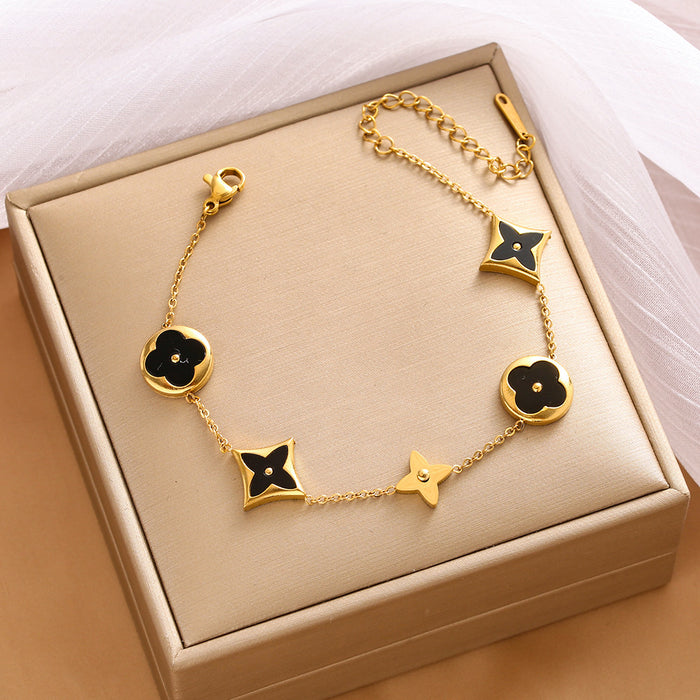 Wholesale Titanium steel bracelet, light luxury and versatile, fashionable and personalized shell bracelet