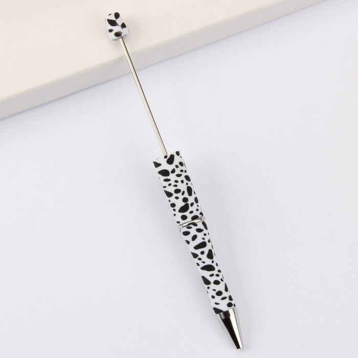 Wholesale DIY Beadable Pens  Cow Leopard Print  DIY for Beaded Plastic Pen JDC-PN-JinBN001