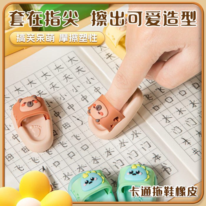 Wholesale Creative Cartoon Animal Erasers - Slippers & Dinosaur Design