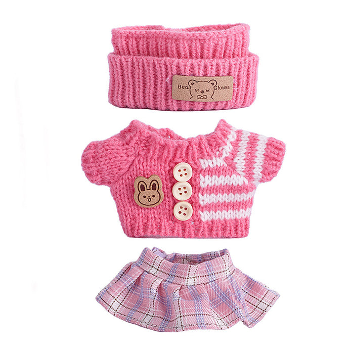 Wholesale 6pcs/set Only Clothes Are Suitable for Vinyl Dolls,  Plush Dolls and Other Wearable Wool Clothes to Change Clothes
