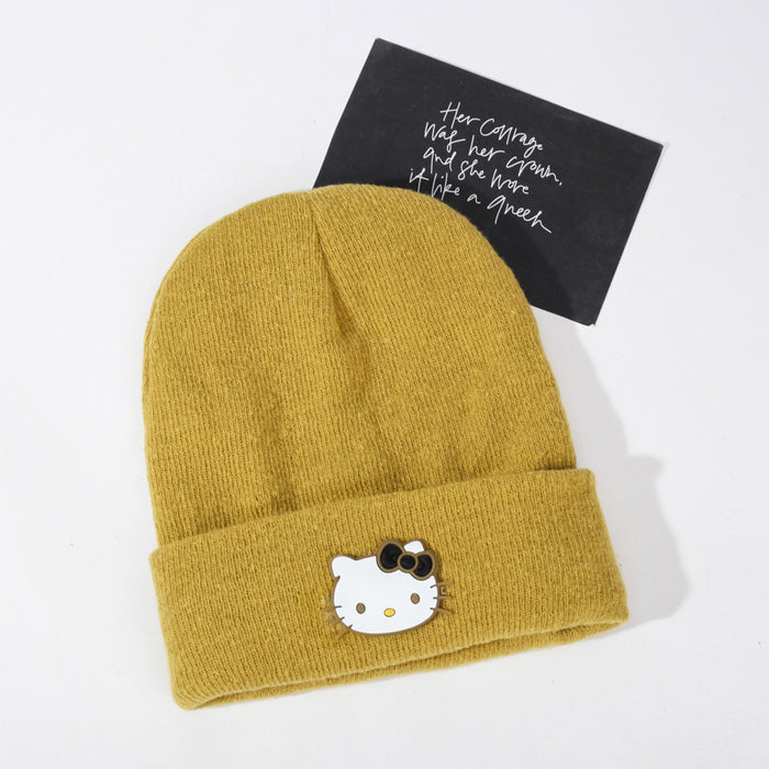 Wholesale Cartoon Pattern Silicone Knitted winter Hat