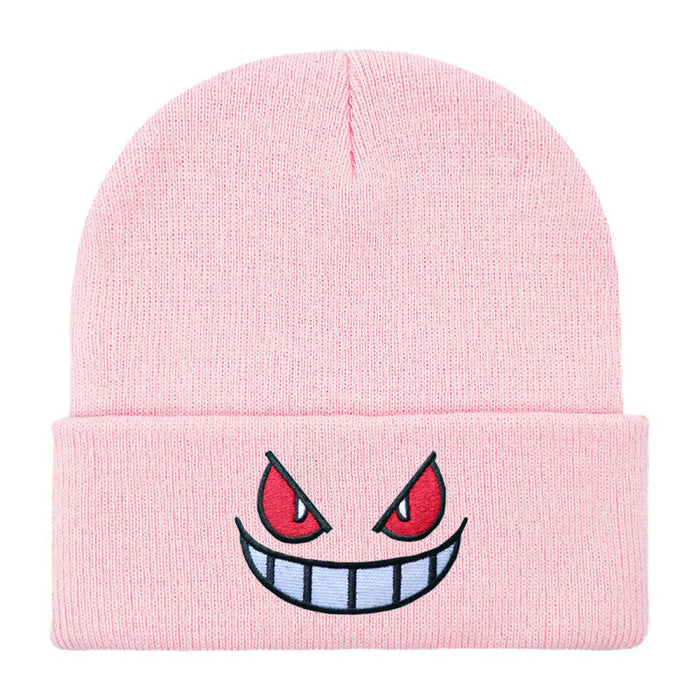 Wholesale Cartoon Acrylic Embroidery Autumn and Winter Wool Knitted Hat JDC-FH-Shengn001