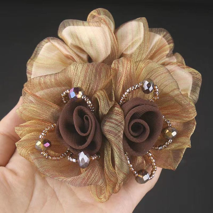 Wholesale rope head flower 40 to 50 years old foreign style pig large intestine simple lazy hair iron head flower nurse hair