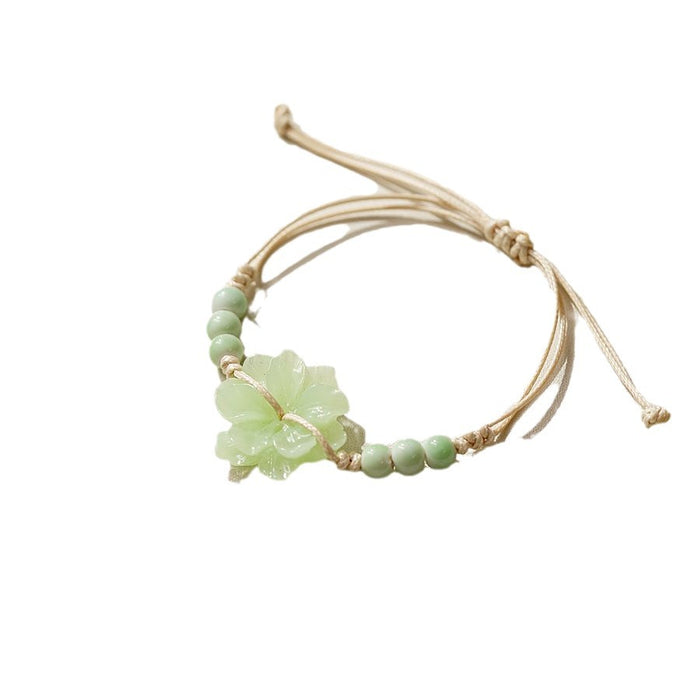 Wholesale Flower Woven Bracelet Ceramic Hand Rope Accessories
