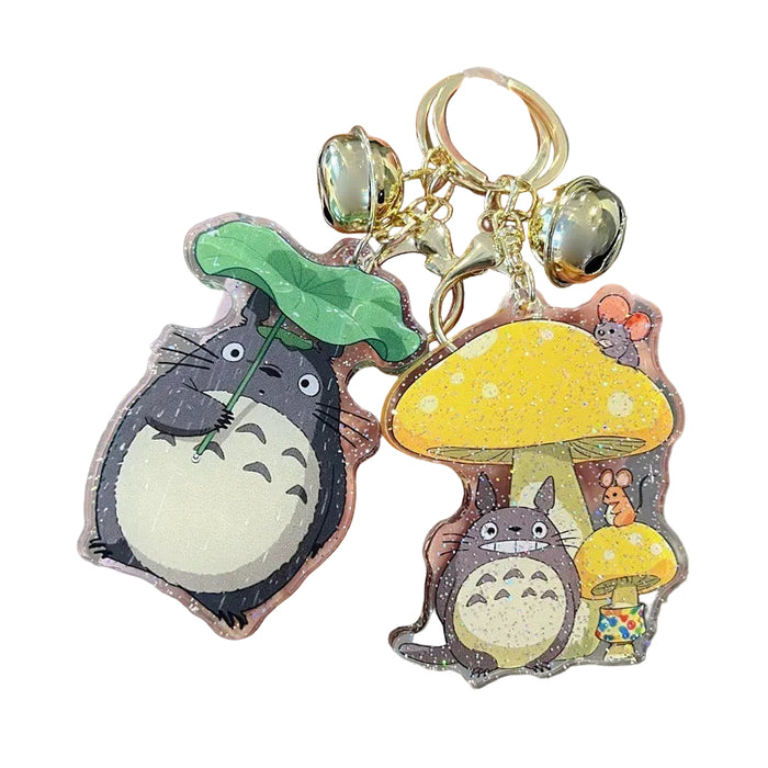 Wholesale 5pcs Cute Cartoon Double-Sided Acrylic Keychains with Glitter