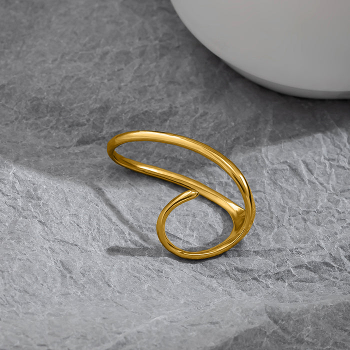 Wholesale Jewelry, simple metal ring, personalized geometric opening