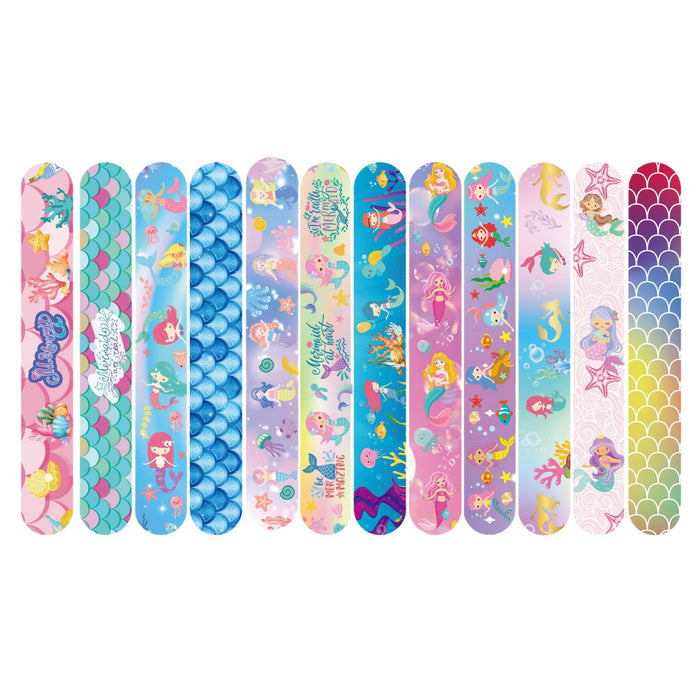 Wholesale 12pcs PVC mermaid snap ring bracelet children's party toy snap