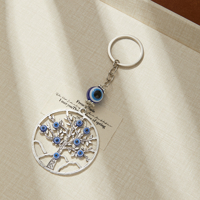 Wholesale Diamond Keychain  Elephant Butterfly Pendant Devil's Eye Accessories