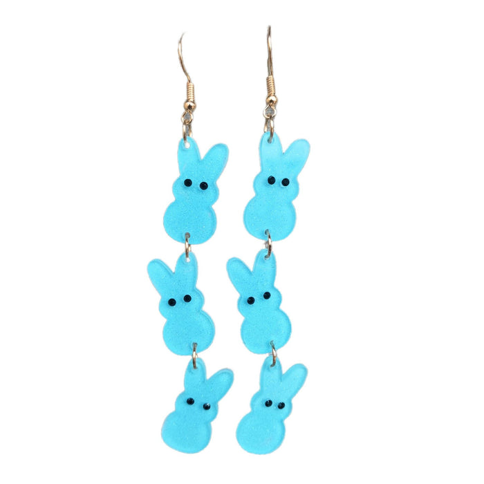 Wholesale  Acrylic Easter  Color Cartoon Rabbit  Earrings