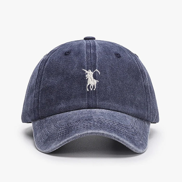 Wholesale Vintage Washed Polo Knight Baseball Cap Stylish Adjustable Curved Brim Hat For Casual Everyday Wear Gift For Summer