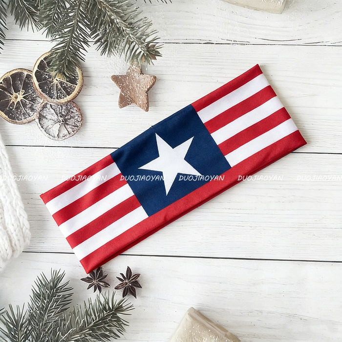 Wholesale World Cup Flag Print Headband Party Fan Cheering Hair Accessory Trendy Gift