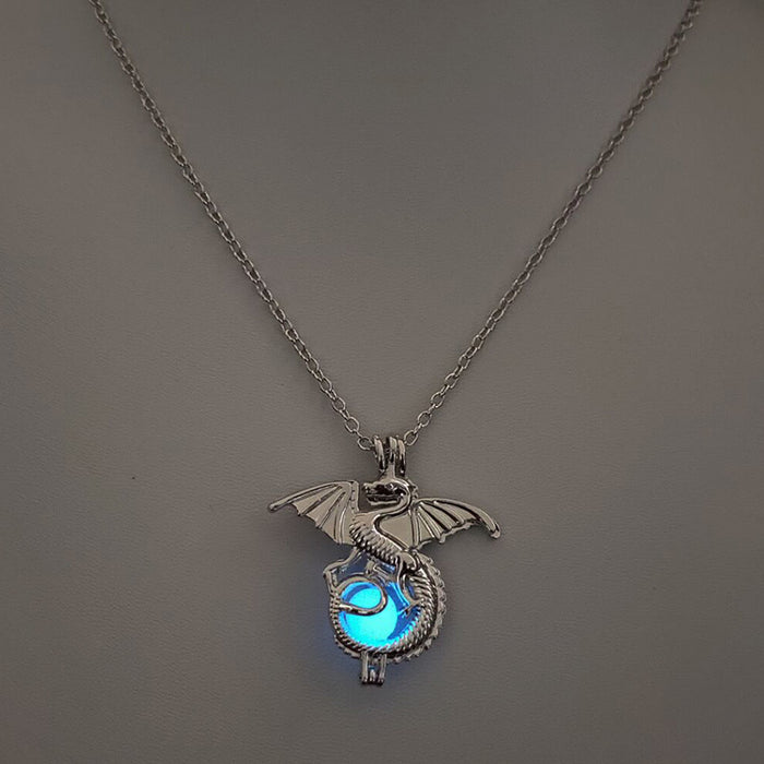 Wholesale Necklace Alloy Simple Luminous Animal Dragon JDC-NE-DB011