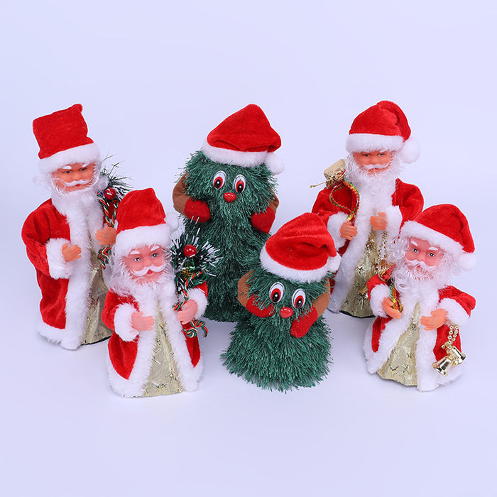 Wholesale Electric  Music Christmas Ornaments Doll Christmas Decorations Christmas Decoration Rotatable Toy
