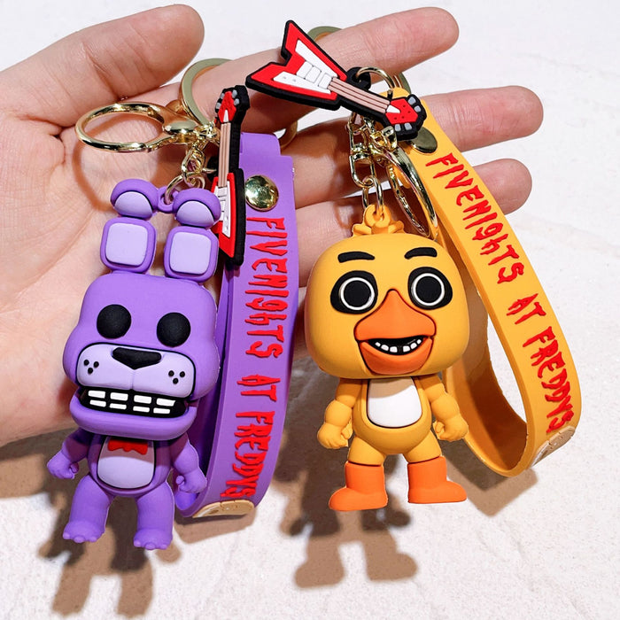 Wholesale pvc keychains creative cute cartoon animal plush bags Cute Keychain