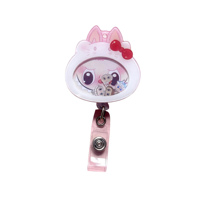 Wholesale Cartoon Retractable Buckle Student ID Card Holder Badge Reels Keychains
