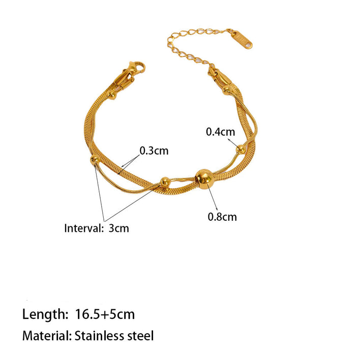 Wholesale Double-layer Round Beads   Necklace