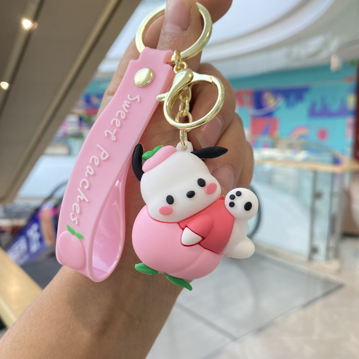 Wholesale Cartoon Doll Pendant Silicone Keychains JDC-KC-PengYu42