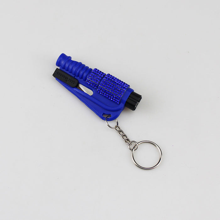 Wholesale Plastic Diamond 3-in-1 Whistle Keychain JDC-KC-TouMS012