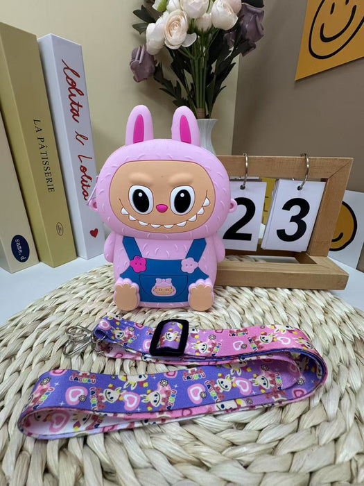 Wholesale Silicone Bag Cartoon Mobile Phone Bag Mini Bag Single Shoulder Rabu Messenger Bag Children's Coin Purse
