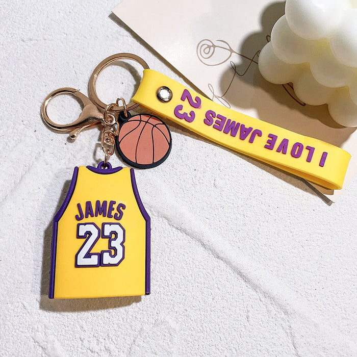 Wholesale Silicone Cartoon Jersey Keychain JDC-KC-Qiwei026