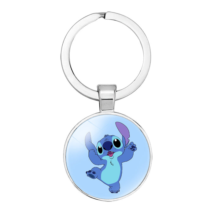 Wholesale Glass Alloy Time Stone Cartoon Keychain JDC-KC-NingX009