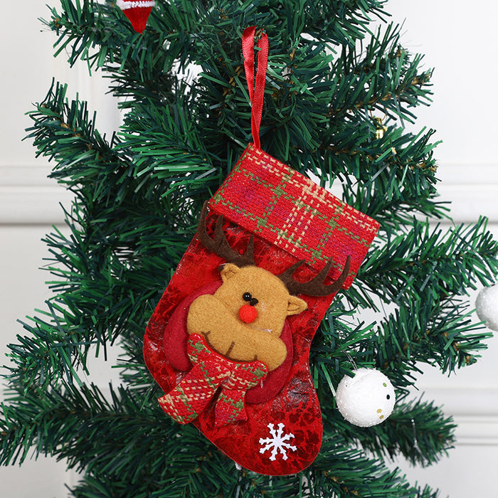 Wholesale Christmas Decorative Socks Cartoon  Socks Pendants Christmas Tree Ornaments