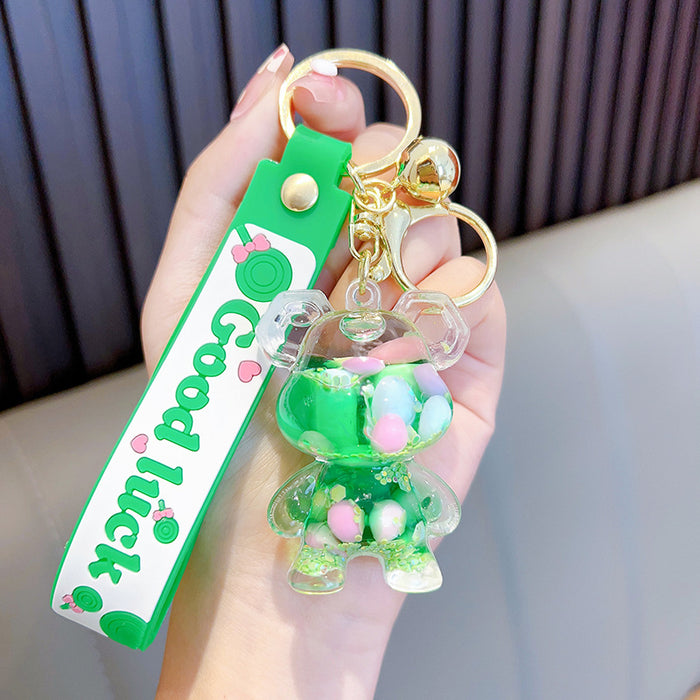 Wholesale Oiled Acrylic Bear Keychains JDC-KC-GSWA003