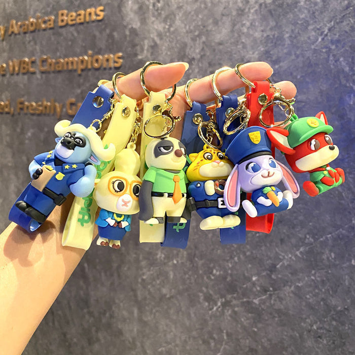Wholesale PVC Cartoon Animal Keychain Pendant Fashion Car Key Accessory
